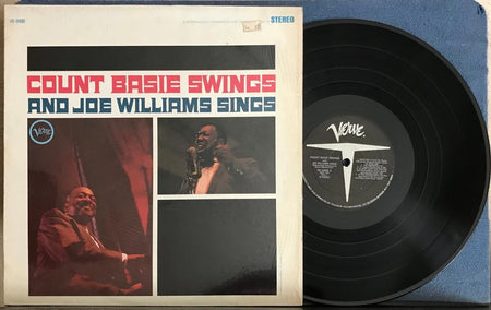 COUNT BASIE SWINGS AND JOE WILLIAMS SINGS~LATE 1970's VERVE T LBL RE LP w/SHRINK