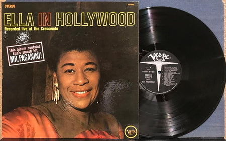 ELLE FITZGERALD IN HOLLYWOOD~VG++ 1961 VERVE TRIDENT T LABEL STEREO 1st PRESS LP