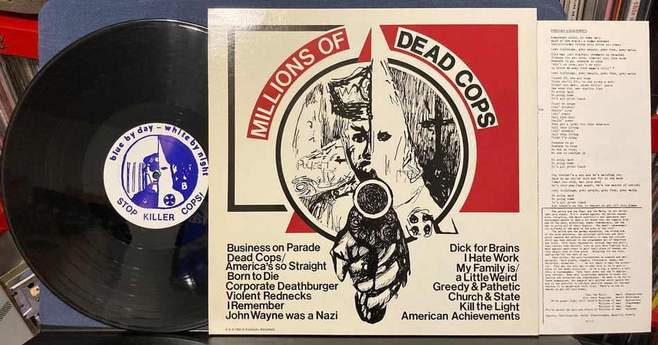 MDC MILLIONS OF DEAD COPS~NM- MID-80's R RADICAL RECORDS RE LP~LYRIC INSERT~PUNK