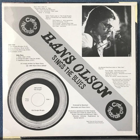 HANS OLSON SINGS THE BLUES~SEALED 1980 CREMO ARIZONA PRIVATE LBL LP~PSYCH BLUES
