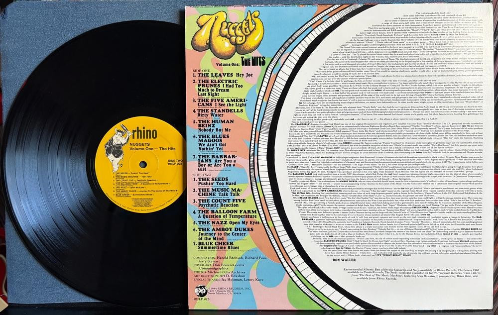 NUGGETS VOLUME ONE THE HITS~ORG 1984 RHINO QUIEX AUDIOPHILE COMP LP~PSYCH~GARAGE