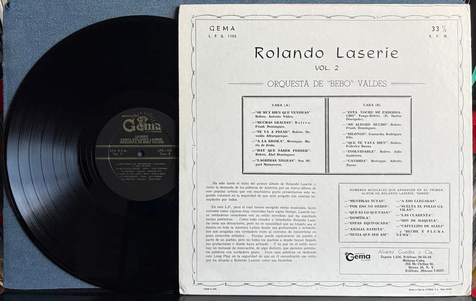 LA'SERIE VOL II~ORIG 1958 MONO GEMA ALTA FIDELIDAD CUBA FIRST PRESS LP~MERENGUE