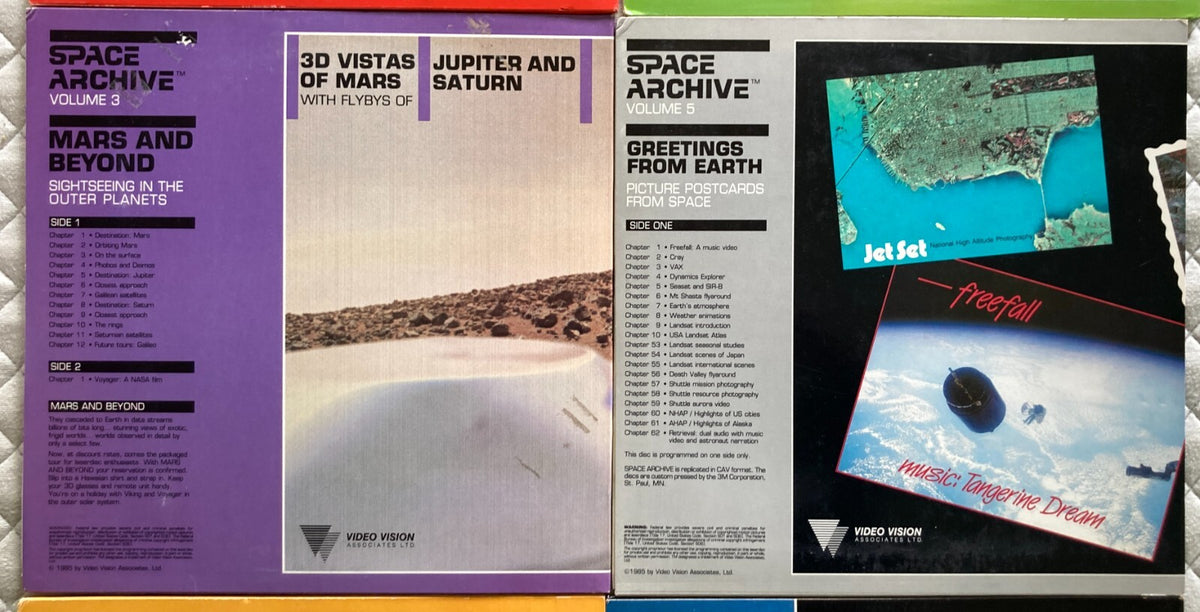 LOT:6 SPACE ARCHIVE SERIES LASER DISCS~VOL 1 2 3 5 6 COL. ED~SHUTTLE~APOLLO~MARS