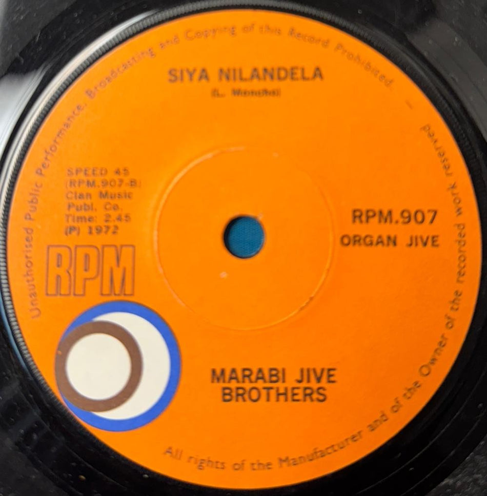 SO AFRICA 45~MARABI JIVE BROTHERS NATHI SIKHONA/SIYA NILANDELA~72 RPM~ORGAN~HEAR