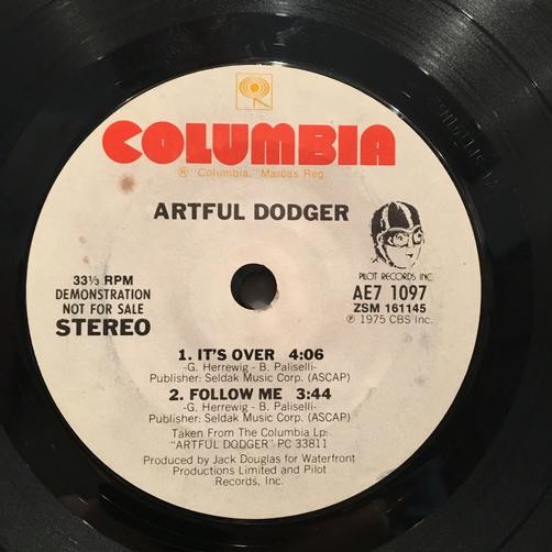 ARTFUL DODGER RARE 1975 WHITE LABEL PROMO ONLY EP~WAYSIDE~THINK~ITS OVER~FOLLOW