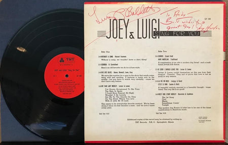 JOEY AND LUIGI SING FOR YOU~SIGNED ORG TNT COMEDY LP~AUTOGRAPHED~HARLAN~BALLETTO