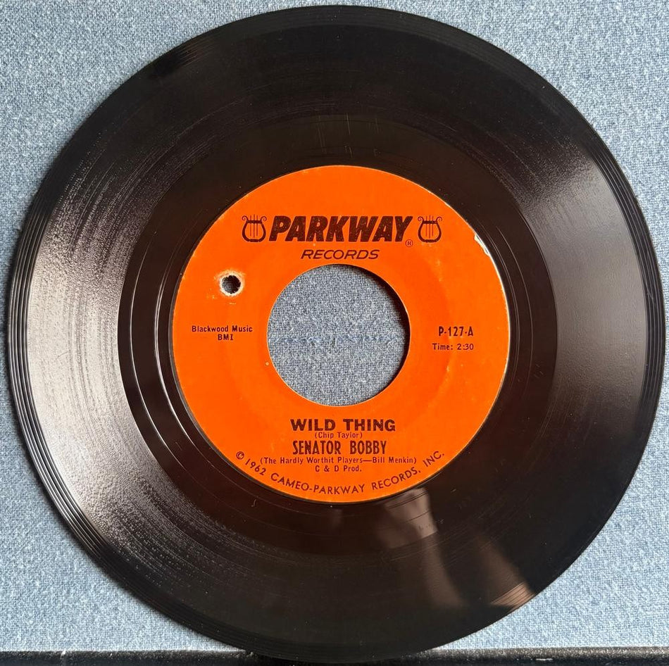 SENATOR BOBBY /EVERETT McKINLEY~WILD THING~1966 PARKWAY 7-INCH 45~NOVELTY GARAGE