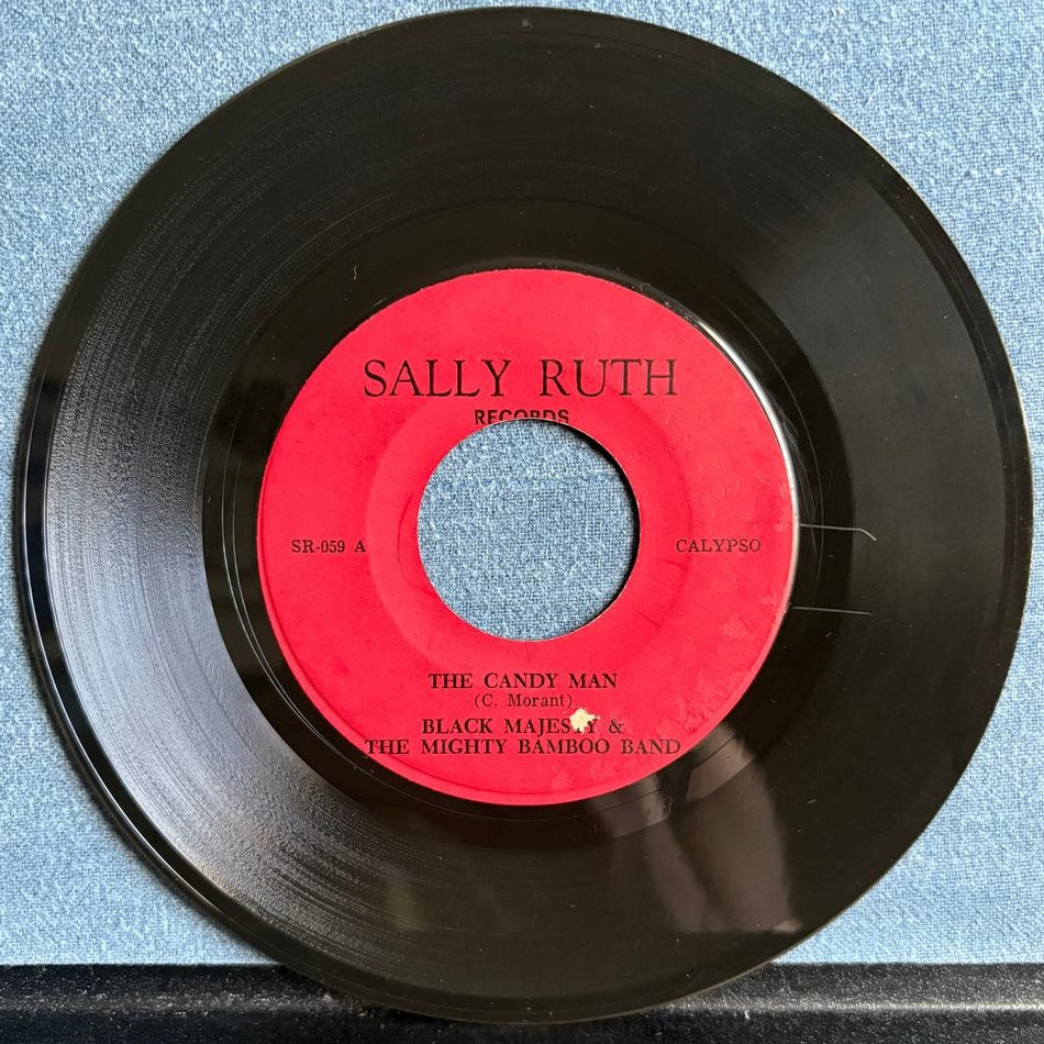 BLACK MAJESTY MIGHTY BAMBOO BAND~CANDY MAN / CHERRY TREE~SALLY RUTH 7 45~CALYPSO