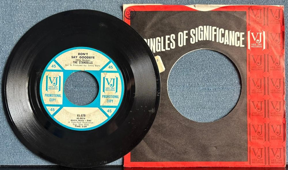 THE STANDELLS~DONT SAY GOODBYE /BIG BOSS MAN~1965 VEE JAY PROMO 7-INCH 45~GARAGE