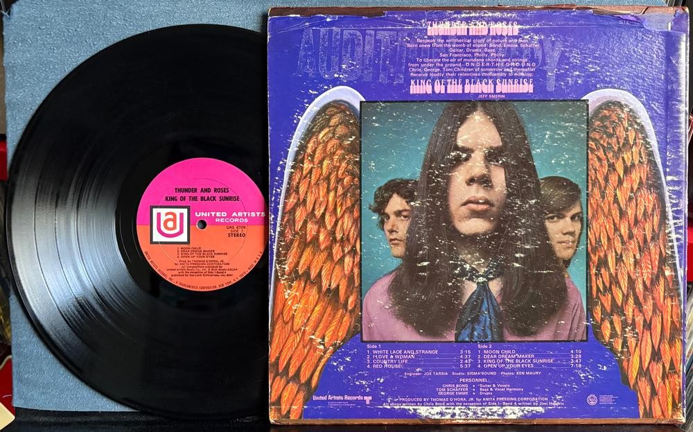 THUNDER AND ROSES KING OF THE BLACK SUNRISE~OG 1969 UNITED ARTISTS PROMO COPY LP