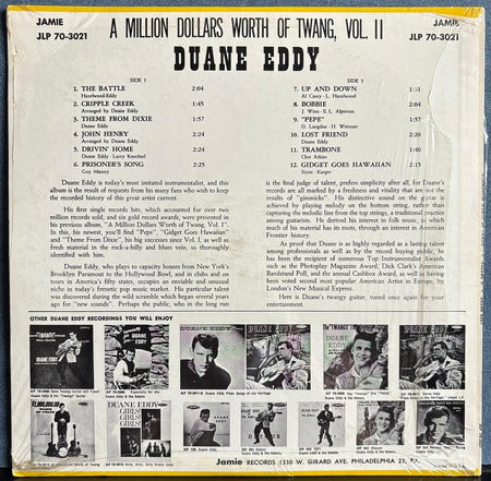 DUANE EDDY $1,000,000.00 WORTH OF TWANG VOLUME II 2~SEALED ORIG 1961 JAMIE LP