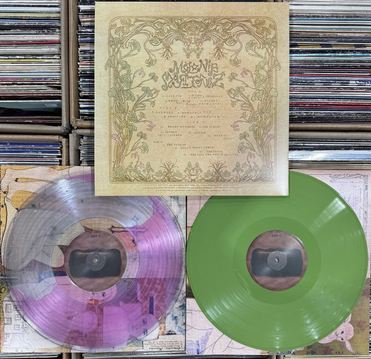 MELANIE MARTINEZ HADES~COMPLEXCON  LE/300~2LP PINK LIQUID FILLED + GREEN~BOOK