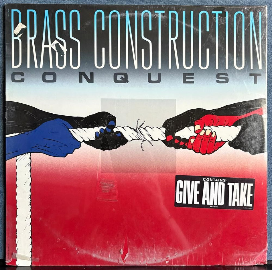 BRASS CONSTRUCTION CONQUEST~SEALED ORG 1985 CAPITOL LP w/HYPE STICKER~DISCO~FUNK