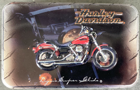 1999 DYNA HARLEY DAVIDSON LIMITED EDITION TIN & 2 SEALED DECKS PLAYING CARDS 