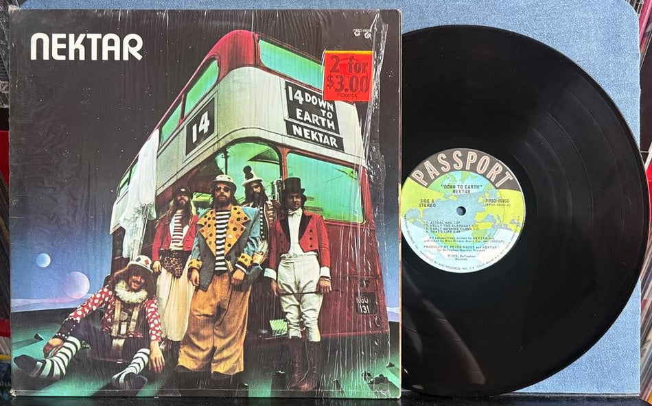 NEKTAR DOWN TO EARTH~'75 PASSPORT G/F 1st PRESS LP~SHRINK~STERLING RL~PROG~PSYCH