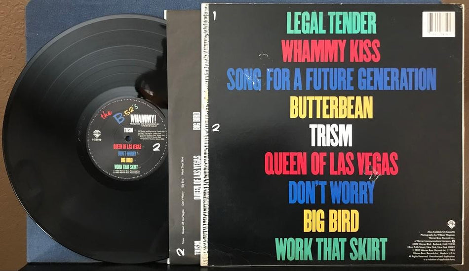 THE B-52's WHAMMY!~ORG 1983 WARNER BROS ALLIED 1st PRESS LP w/INNER SLV~NEW WAVE