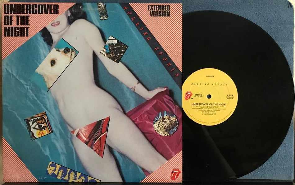 ROLLING STONES UNDERCOVER OF THE NIGHT~'83 12-INCH SINGLE LP~FEEL ON BABY~JAGGER