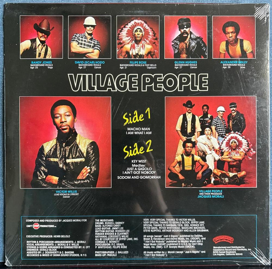 VILLAGE PEOPLE MACHO MAN~SEALED 1978 CASABLANCA CRC CLUB EDITION LP~FUNK~DISCO