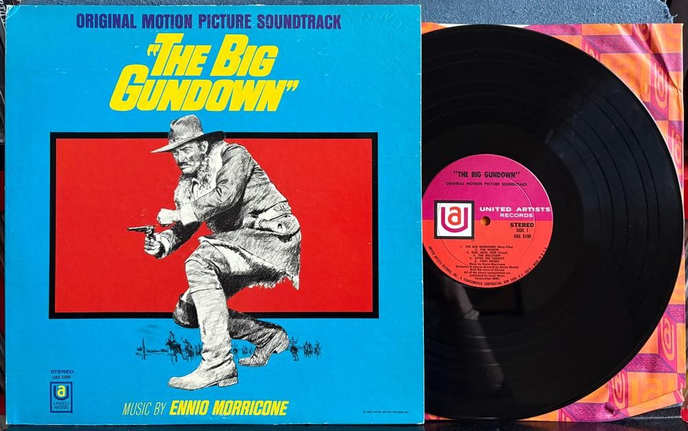 THE BIG GUNDOWN OST SOUNDTRACK~ORIG 1968 UNITED ARTISTS PROMO LP~ENNIO MORRICONE