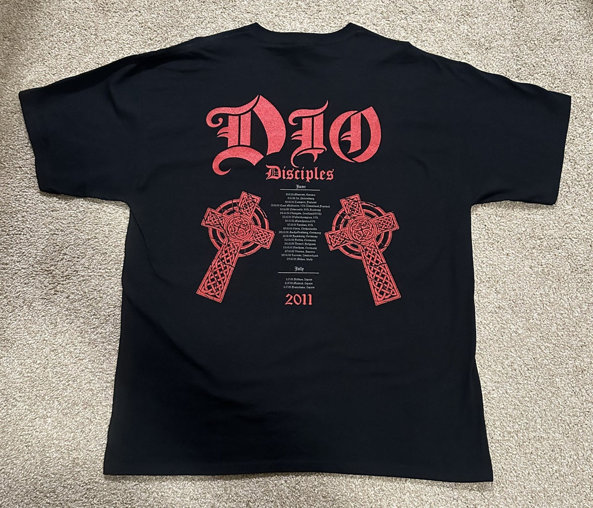 DIO DISCIPLES CONCERT T-SHIRT~2011 INTERNATIONAL TOUR~XL~BLACK~EXC COND~RARE