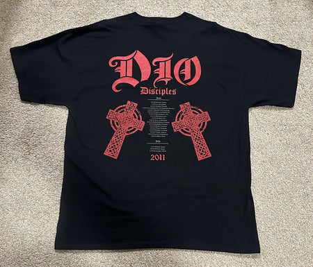 DIO DISCIPLES CONCERT T-SHIRT~2011 INTERNATIONAL TOUR~XL~BLACK~EXC COND~RARE