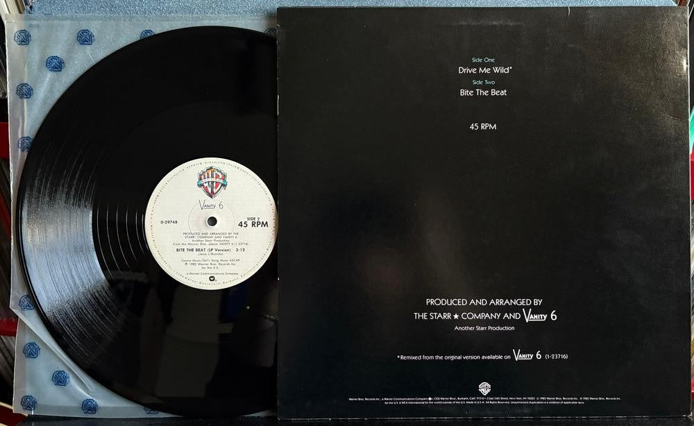 VANITY 6 DRIVE ME WILD~ORIG 1983 WARNER BROS 12-INCH MAXI-SINGLE LP~SYNTH-POP