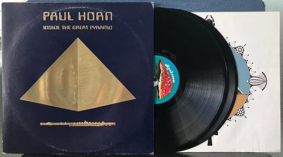 PAUL HORN INSIDE THE GREAT PYRAMID OF GIZA~1977 GATEFOLD 2-LP~BOOKLET~FREE JAZZ