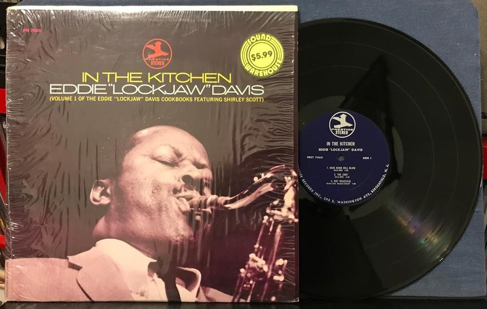 EDDIE LOCKJAW DAVIS IN THE KITCHEN~'69 PRESTIGE BLUE LBL RE LP~SHRINK~VAN GELDER