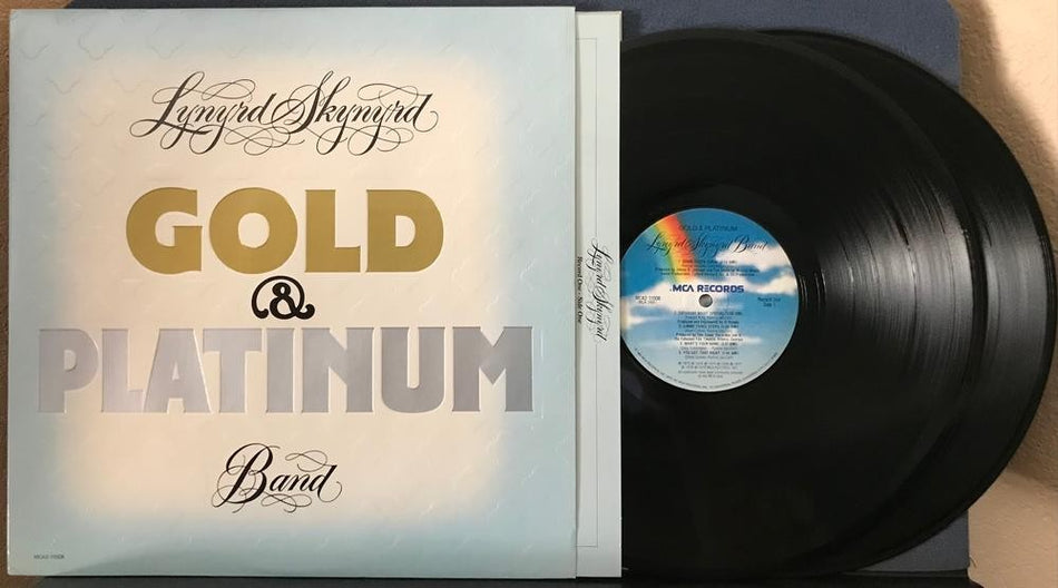 LYNRYRD SKYNYRD GOLD PLATINUM~VG++ 1980 BLUE SKY LBL RE 2-LP~INNERS~EMBOSSED CVR