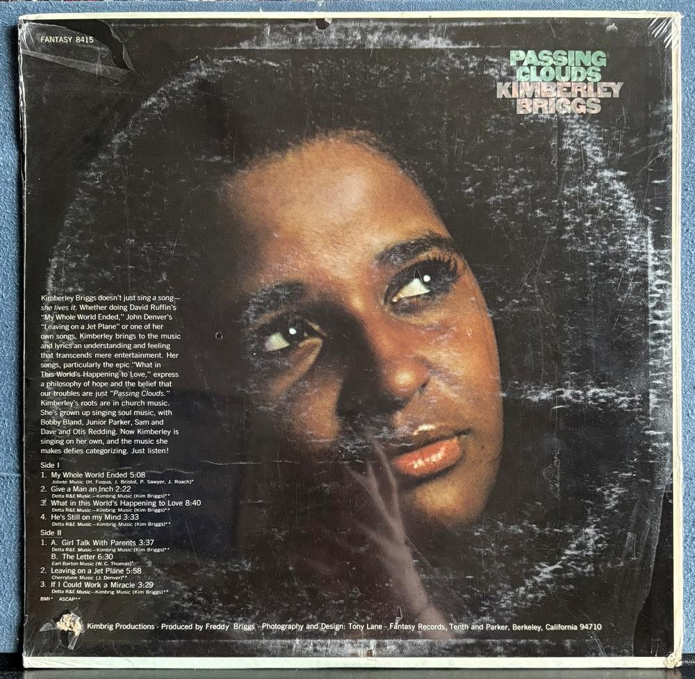 KIMBERLEY BRIGGS PASSING CLOUDS~SEALED 1972 FANTASY REISSUE LP~SOUL~FEMALE VOCAL