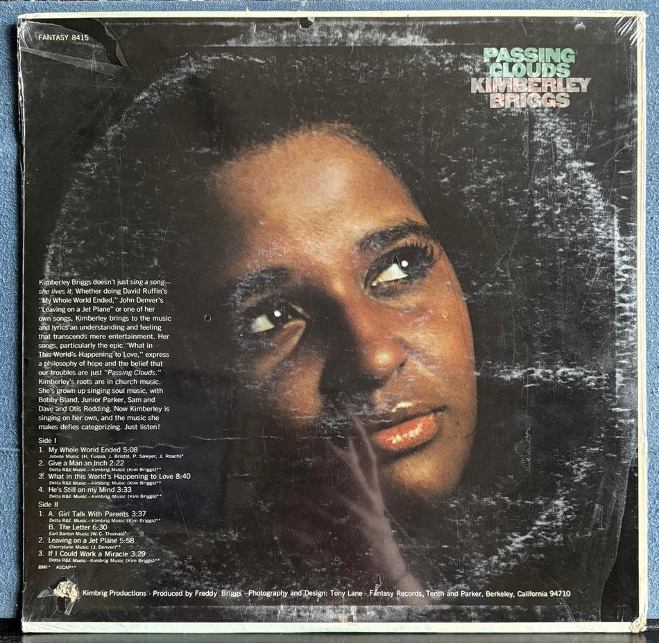 KIMBERLEY BRIGGS PASSING CLOUDS~SEALED 1972 FANTASY REISSUE LP~SOUL~FEMALE VOCAL