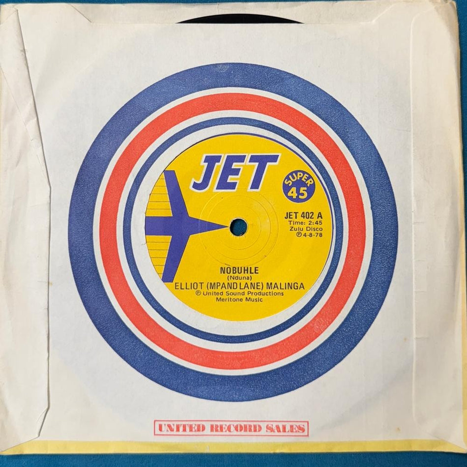 SO. AFRICA 45: ELLIOT MALINGA NOBUHLE / NYAKAZA~1978 JET ZULU DISCO JIVE 7'~HEAR