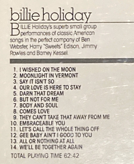 BILLIE HOLIDAY THE SILVER YEARS~ORIG 1984 VERVE WEST GERMAN CD~WEBSTER~KESSEL