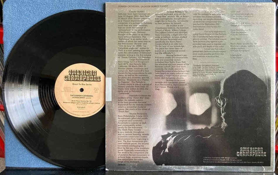 JACKSON BERKEY SUNKEN CATHEDRAL~NM 1978 DIRECT TO DISC AUDIOPHILE LP~CLASSICAL