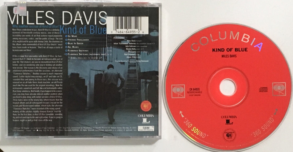 MILES DAVIS KIND OF BLUE~NM 1997 CD w/ HYPE STICKER~BONUS TRACK~CK 64935