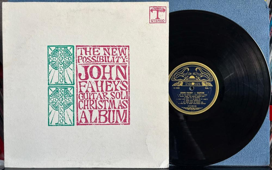 JOHN FAHEY GUITAR SOLI CHRISTMAS ALBUM~ORIG 1968 TAKOMA DRAGON LABEL LP~HOLIDAY