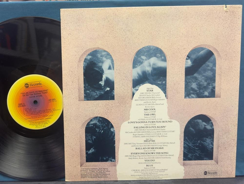 KEVIN AYERS YES WE HAVE NO MANANAS...~NM- 1977 FIRST PRESS LP w/INNER