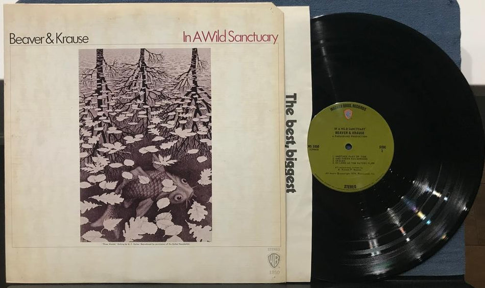 BEAVER AND KRAUSE IN A WILD SANCTUARY~NM- 1970 WARNER BROS 1st PRESS LP~AMBIENT