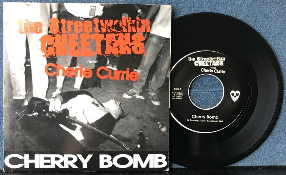 STREETWALKIN' CHEETAHS~CHERIE CURRIE~CHERRY BOMB~VG++ 1998 7-INCH PIC SLV 45 RPM
