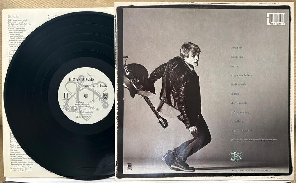 BRYAN ADAMS CUTS LIKE A KNIFE~1983 A+M MONARCH 1st PRESS LP~INNER~MASTERDISK RL