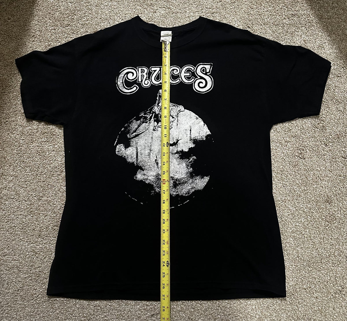 LAS CRUCES 1990s BAND LOGO T-SHIRT~XL~BLACK~EXCELLENT COND~ORIGINAL~RARE~VINTAGE