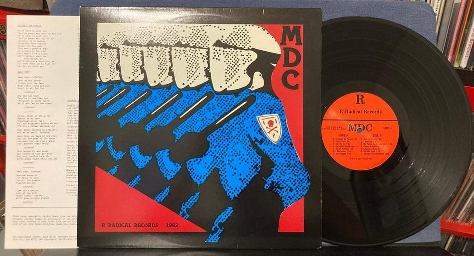 MDC MILLIONS OF DEAD COPS~NM- MID-80's R RADICAL RECORDS RE LP~LYRIC INSERT~PUNK