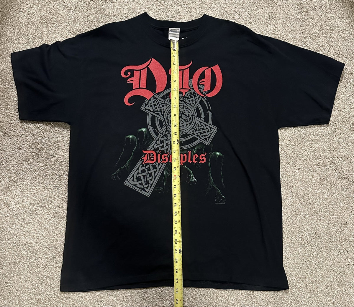 DIO DISCIPLES CONCERT T-SHIRT~2011 INTERNATIONAL TOUR~XL~BLACK~EXC COND~RARE