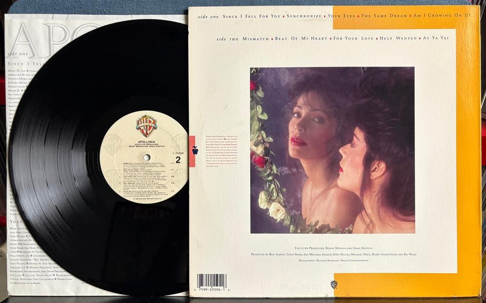 APOLLONIA 1988 SELF-TITLED LP~ORG GOLD STAMP PROMO COPY w/INNER SLEEVE~SYNTH-POP