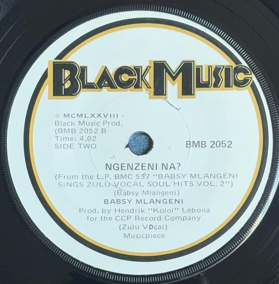 SOUTH AFRICA 45~BABSY MLANGENI~NGIYAMTHANDA LO MFANA~'78 BLACK MUSIC 7-INCH~HEAR