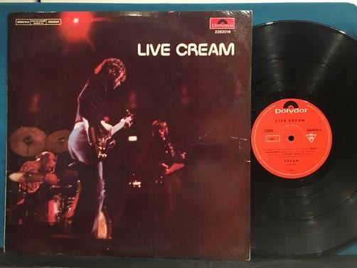CREAM LIVE CREAM~ORIG 1970 ARGENTINA LP~SPANISH SONG TITLES~CLAPTON~BRUCE~BAKER