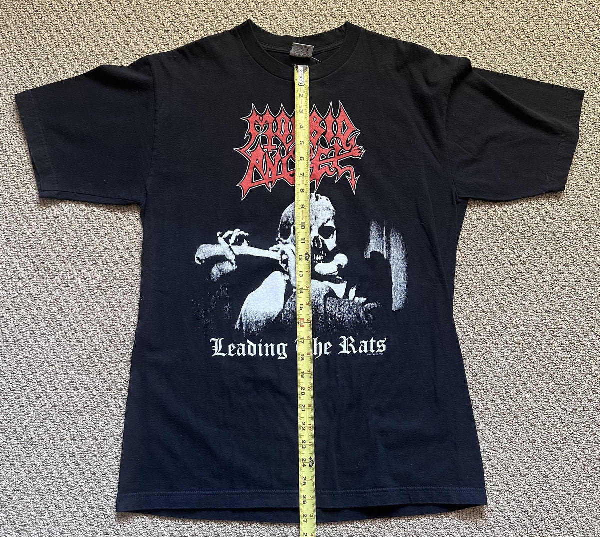 MORBID ANGEL T-SHIRT~2005 TOUR MASTERS OF CHAOS~LEADING THE RATS~LG~CYGNUS~BLACK