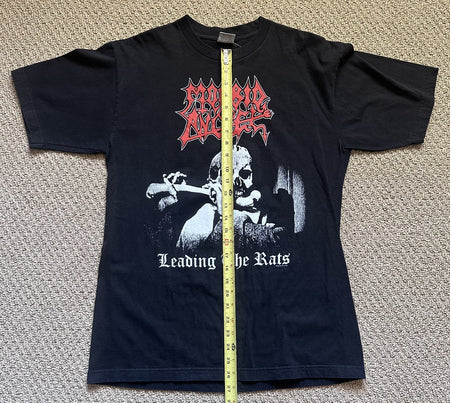 MORBID ANGEL T-SHIRT~2005 TOUR MASTERS OF CHAOS~LEADING THE RATS~LG~CYGNUS~BLACK