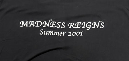 SAVATAGE CONCERT T-SHIRT~MADNESS REIGNS~SUMMER 2001 TOUR~LARGE~LG~BLACK~EXC COND
