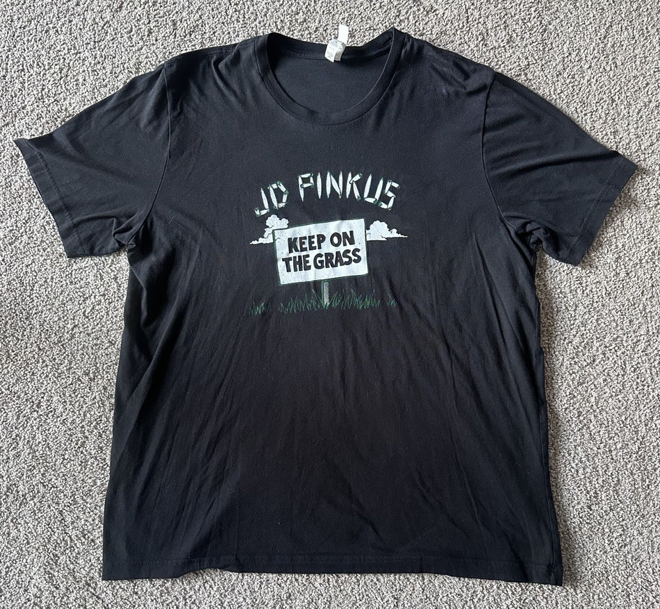 JD PINKUS T-SHIRT~KEEP ON THE GRASS~BELLA + CANVAS~2XL~BLACK~BUTTHOLE SURFERS